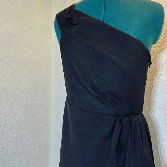 Elia-Cher Little Black Dress One Shoulder Flattering Size 8 - Picture 5 of 10